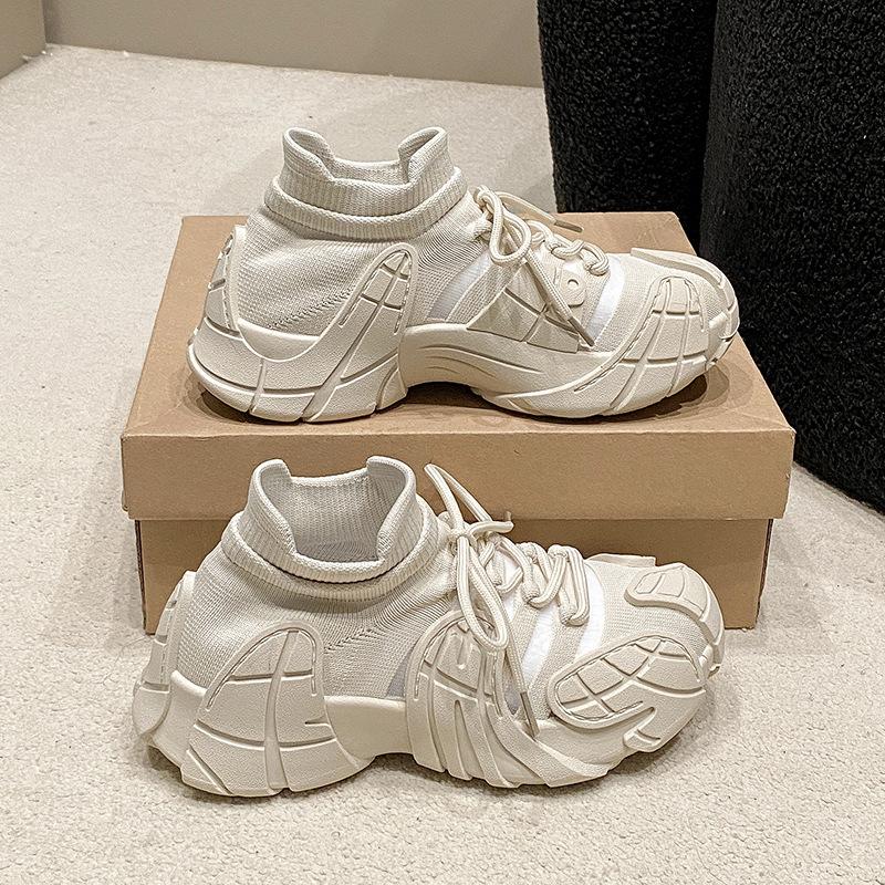 Носки и обувь новая женская повседневная обувь платформа женская обувь лето дышащая осьминог летающая тканая спортивная обувь большой размер