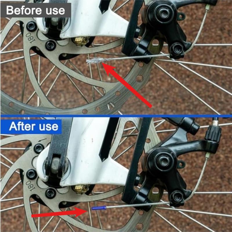 20PCS Bike Shift Brake Cable End Caps MTB Road Bike Shift Brake Inner Cable End Cap Aluminum Alloy End Cap Derailleur Wire Tips