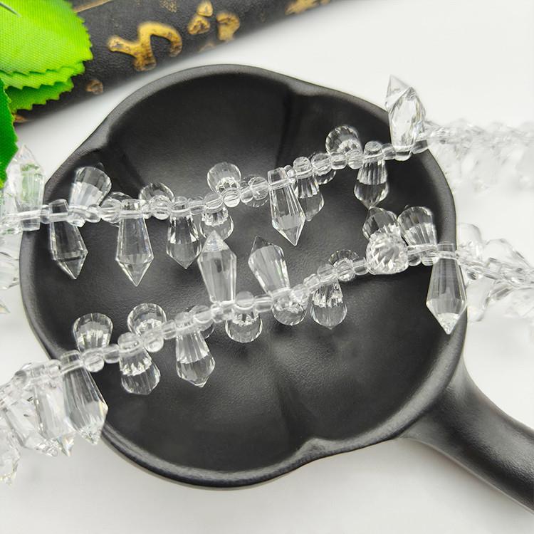 Chandelier Crystal Icicle Prisms Replacement Suncatcher Drops Pendant Lamp Candle Holder Bead Curtain DIY Parts Decor