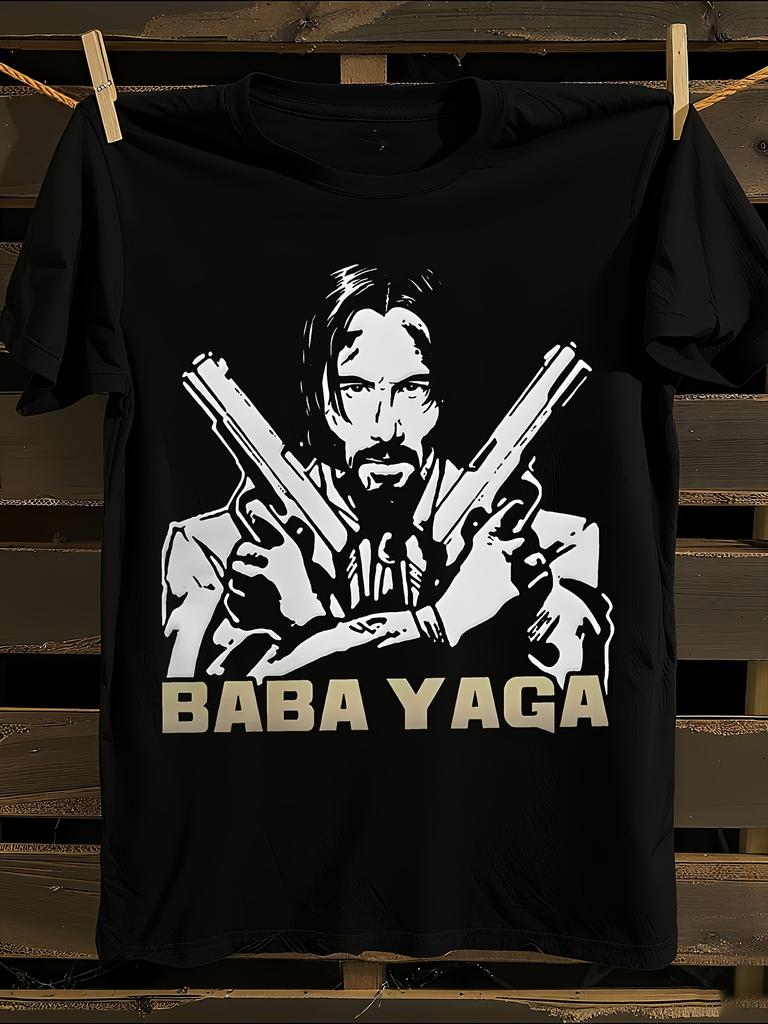 John Wick Baba Yaga Movie T-Shirt Mens Tshirt Womens Tshirts with Letters Print Short Sleeves T-Shirt Casual Street Tee Shirt Top