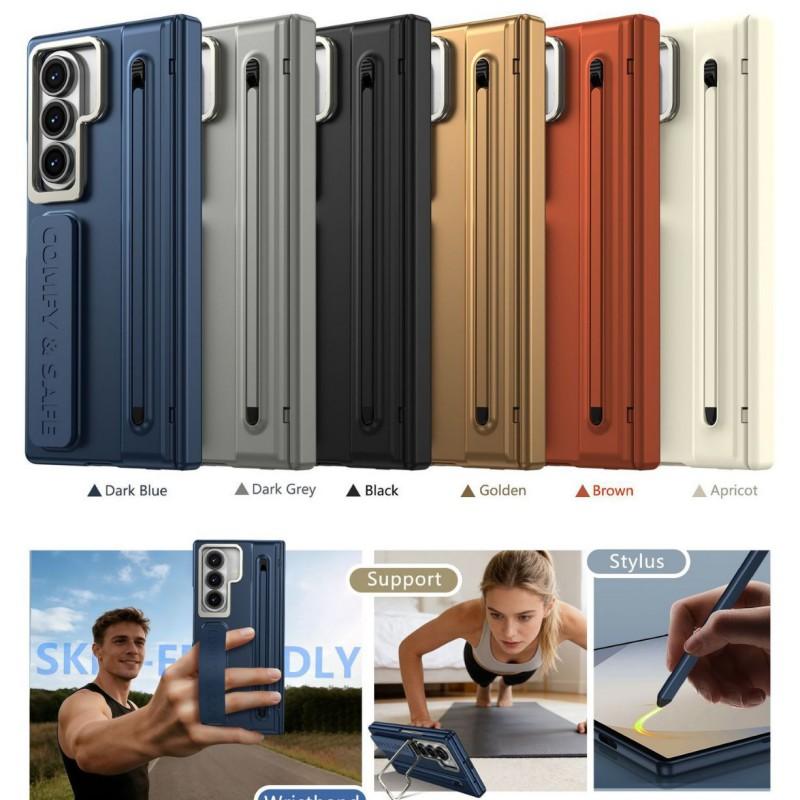 Magnetic Full Coverage Phone Case With Kickstand Galaxy Z Fold 8 Ultra Fold6 Fold4 PC Hard Shell Protective Cover