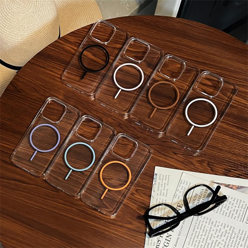 Ультратонкий прозрачный магнитный чехол HD для iPhone 16/15/14 Plus/13/12 Pro Max | Беспроводная зарядка MagSafe и противоударный защитный чехол