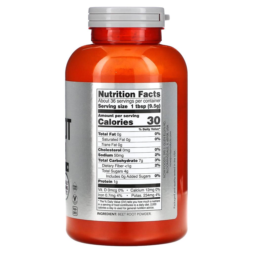 Now Foods Спорт, Порошок свеклы, 12 унций (340 г)