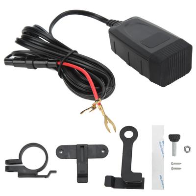 Двойное USB зарядное устройство для телефона на мотоцикл с водонепроницаемой крышкой, быстрая зарядка QC3.0, мониторинг напряжения, независимый выключатель