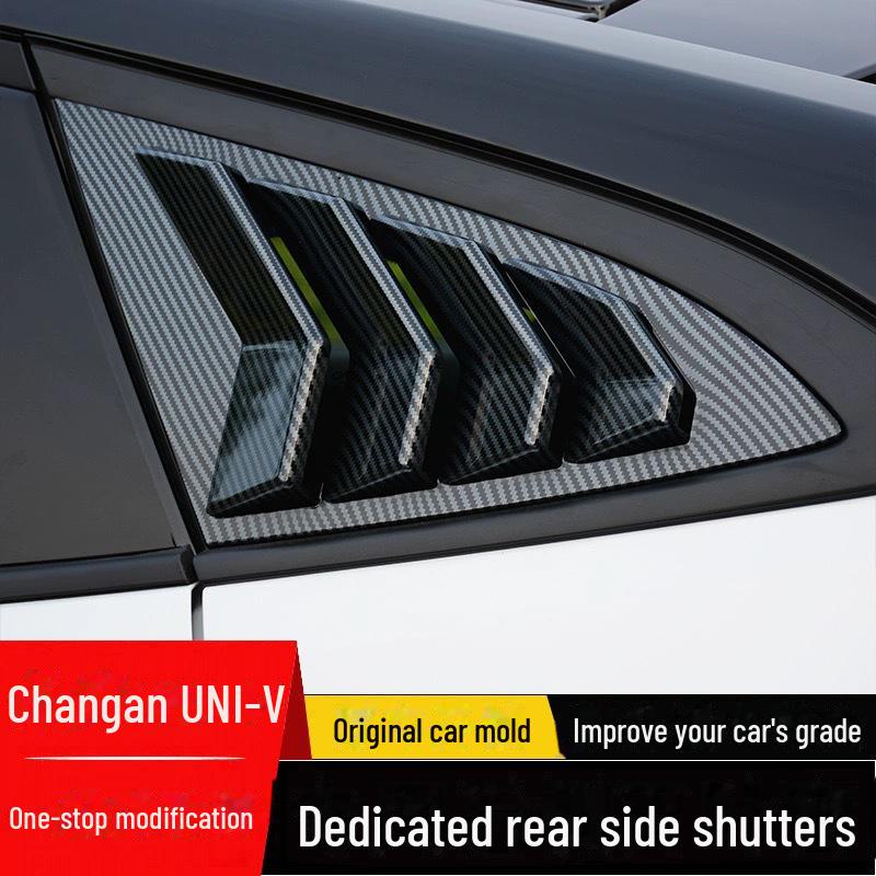Changan UNIV Треугольные накладки на задние окна - наклейки с акульими жабрами