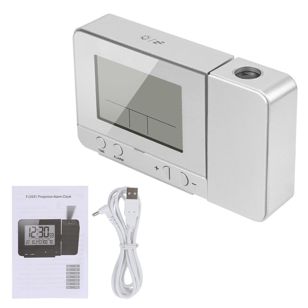 Digital Date Snooze Function Indoor Temperature Humidity Desk Table Led Clock Projection Alarm Clock Multifunction