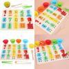 Wooden Number Color Bead Sorting Board Educational Toy For Toddlers Learning