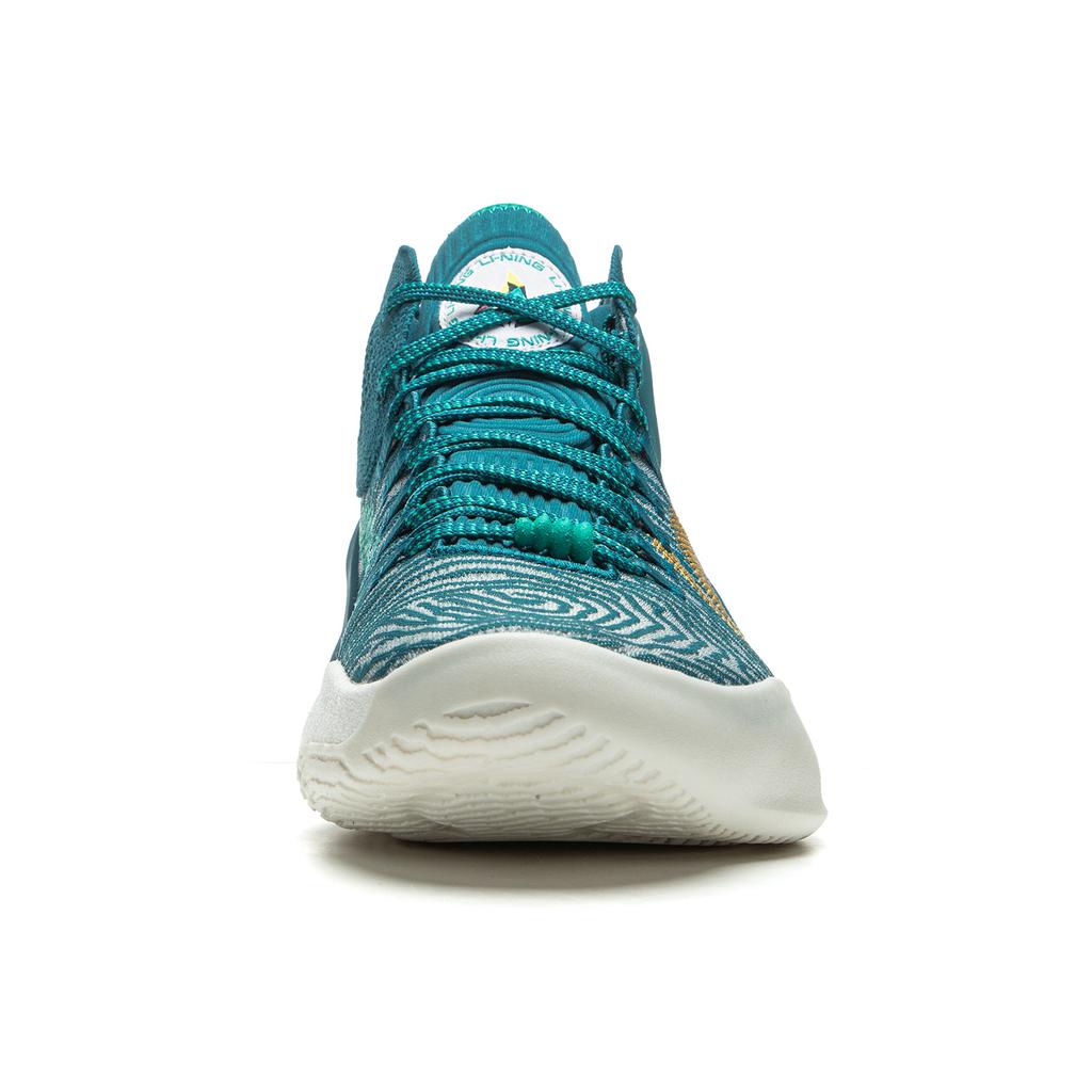 Li Ning Yushuai Ультра Нескользящие Износостойкие Средневысокие Баскетбольные Кроссовки Мужские Зеленые ABAU003-16