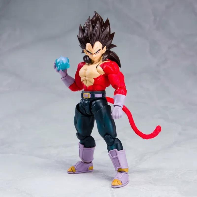 15 см SHF Набор Фигурок Dragon Ball GT SSJ4 Гоку Веджета Подвижная Фигурка Действия Сменная Голова и Руки Модель Аниме Игрушка Подарок