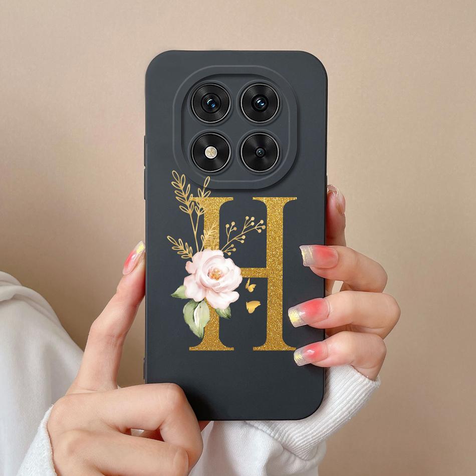 Чехол Для Redmi Note 14 Pro Plus Простой Буквенный Мягкий Жидкий Силикон Ударопрочный Чехол Для Телефона Для Redmi Note14 14Pro 4G 5G Fundas