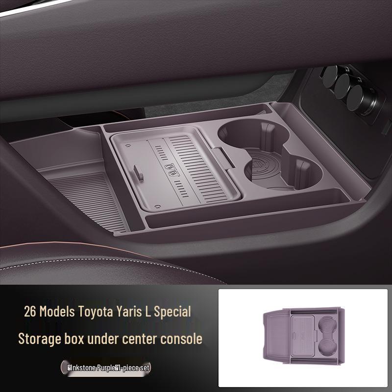 Подходит для 26 моделей Toyota BZ7: Нижний силиконовый ящик для хранения и держатель для очков на центральной консоли Автомобильные аксессуары.