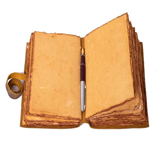 Журнал «Дерево жизни» Ежедневник ручной работы из кожи Блокнот ручной работы из бумаги с неровным краем Премиум-дневник