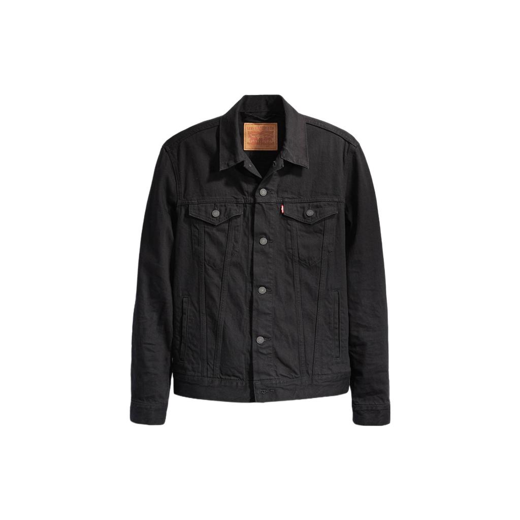 Levis FW22 Solid Button Long Sleeve Jacket Men Jackets Black 72334-0144