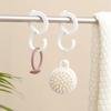 Кольцо-пряжка для перил Abs Home Hook Вешалка для пальто, шляпы, галстука, подвесное хранилище, крючок S-образной формы, пластиковое защелкивающееся кольцо
