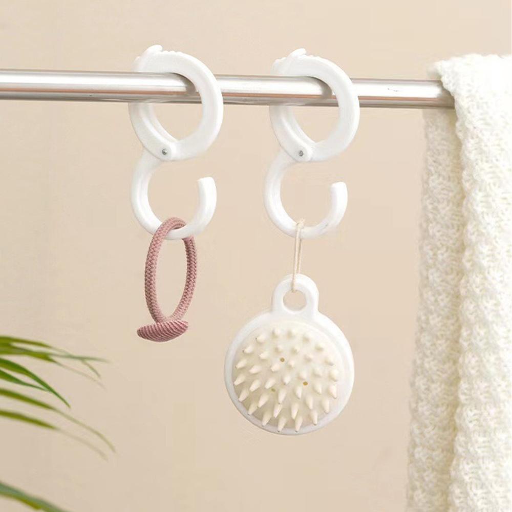 Кольцо-пряжка для перил Abs Home Hook Вешалка для пальто, шляпы, галстука, подвесное хранилище, крючок S-образной формы, пластиковое защелкивающееся кольцо