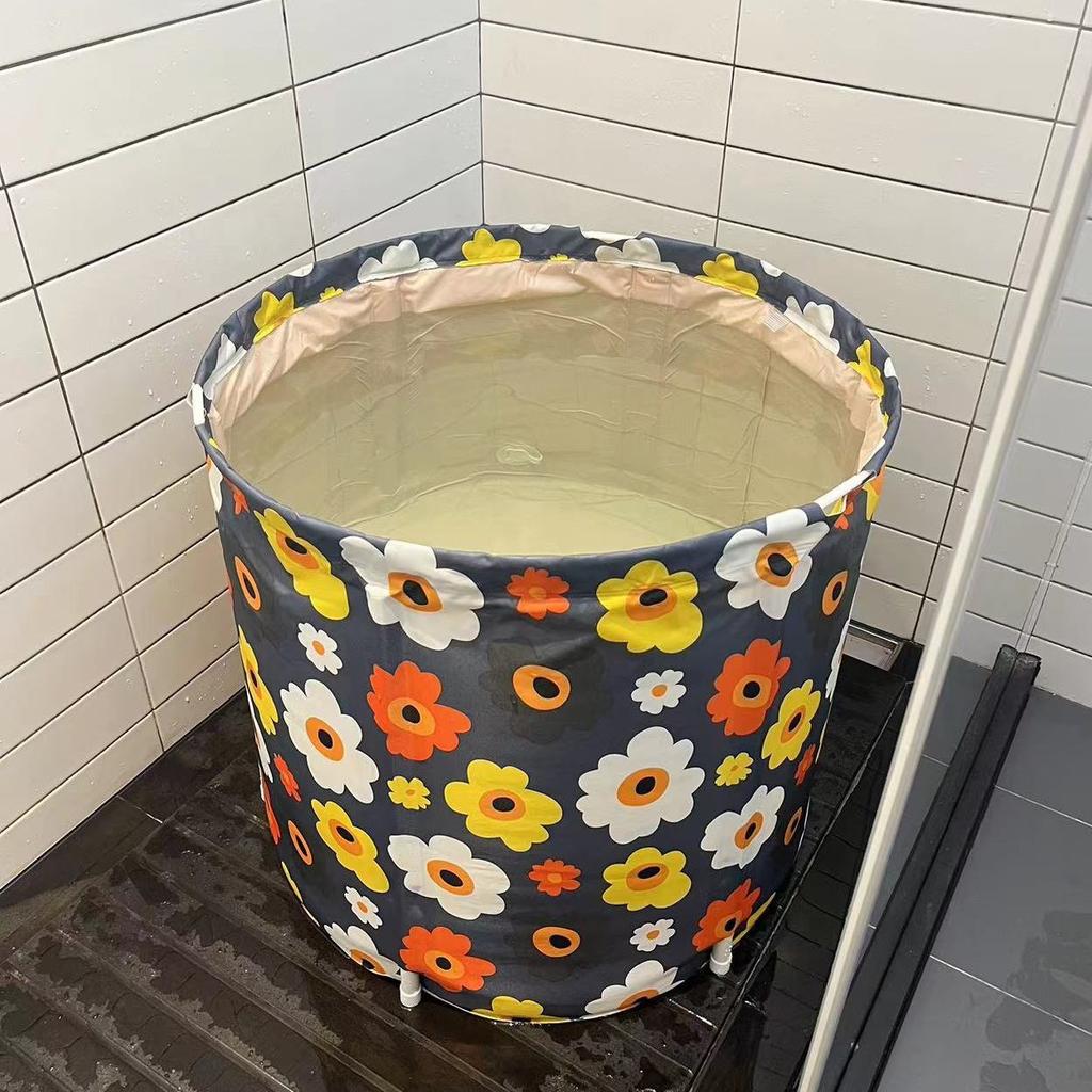 Складная большая ванна для ванной комнаты, СПА-ведро, круглая переносная ванна, удобная для хранения, ванна для купания взрослых и детей, бытовое использование