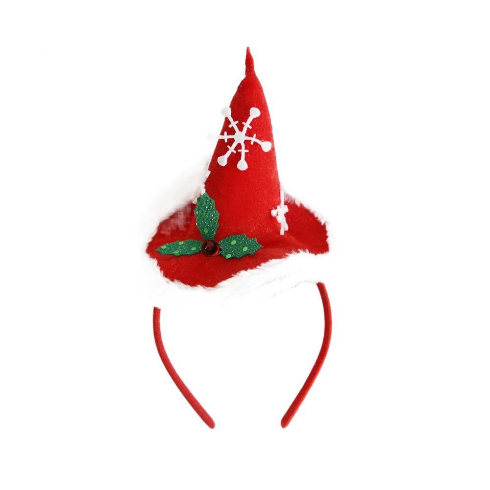 Foolscap Santa Claus Headband Plaid Christmas Cap Hair Bands Gifts Christmas Hair Hoop Daily