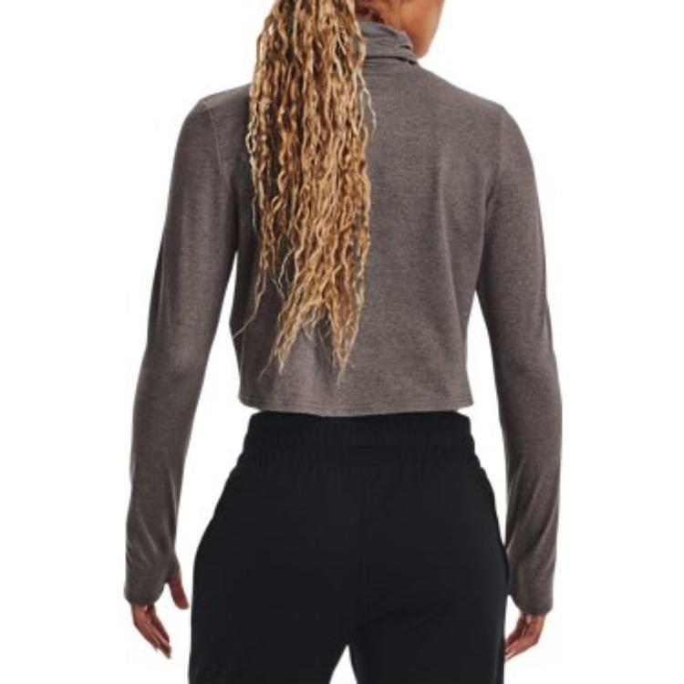 Under Armour Turtleneck Fitted Long Sleeved T Shirt Women's Brown 1374493-176