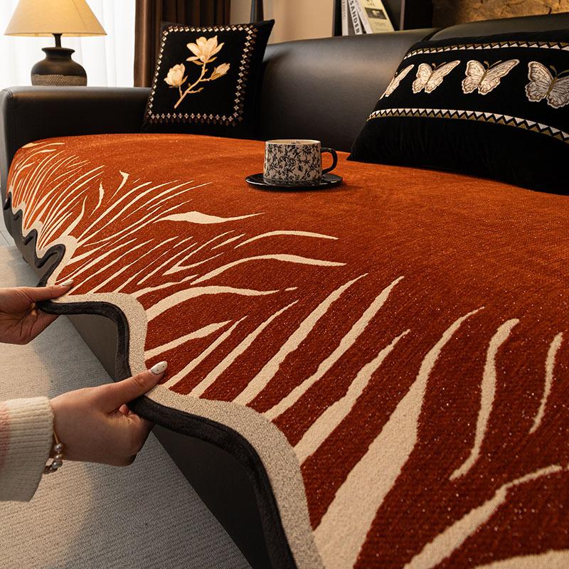 New Special-Shaped Sofa Cushion, Universal Non-Slip Seat Cushion In All Seasons, Irregular Medieval Straight Sofa Cover