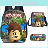 Просторный нейлоновый рюкзак Roblox 20-35 л, дышащий мультяшный рюкзак для студентов, для путешествий