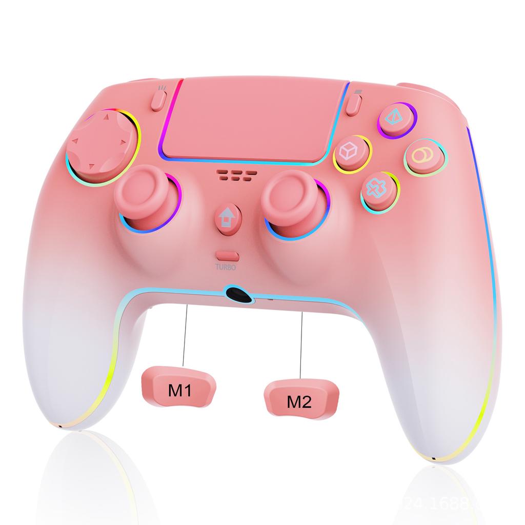Wireless Game Controller Hall Trigger RGB Touchpad for PS4/Switch2/PS3/PC