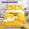 3pcs Custom Name Pokémon Bedding Set Duvet Cover Closure Includes 1 Duvet Cover & 2 Pillowcases, Soft and Comfortable for All Seasons.