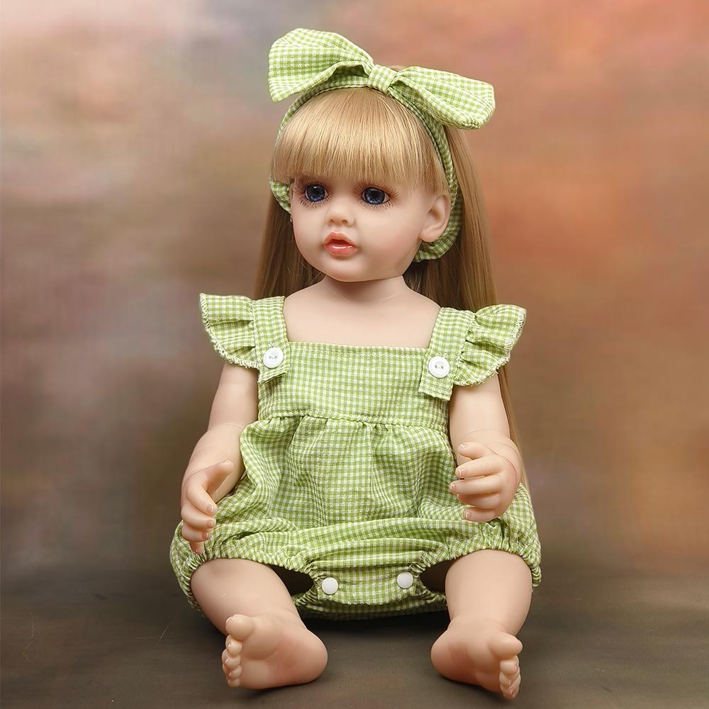 48 см Reborn Baby Dolls Девушка Реалистичная Реалистичная Полная Клей Моделирование Кукла Подарок На День Рождения Девушка Игрушка Кукла