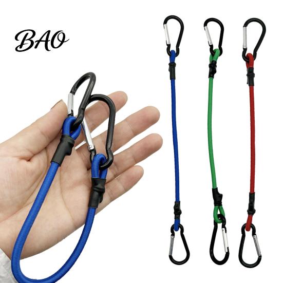 Outdoor Gear Fastening Straps Bungee Cord with Metal Hooks, Elastic Rope Durable Secure Heavy Duty Cords Hooks Strap, Flexible Strap for Camping Tents