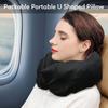 Дорожная наволочка для подушки под шею, компактная, портативная, U-образная подушка, наполняемая одеждой, подушки для шеи, мягкая трубчатая подушка для шеи
