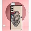 Чехол с анатомическим рисунком сердца для Samsung Galaxy S24 Ultra S22 Plus S20 S21 FE S8 S9 S10 Note 10 20 S23 Ultra Cover