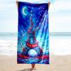 1PC Custom Name Love Paris Beach Towel Highly Absorbent And Sand-Resistant Towel for Swimming, Pool, Yoga, And Travel Lightweight
