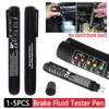 1-5Pcs Mini Brake Fluid Tester Pen 5 LED Car Auto Vehicle Tools Diagnostic Tools for Dot3 Dot4 Dot5 Brake Fluid Testing Tool
