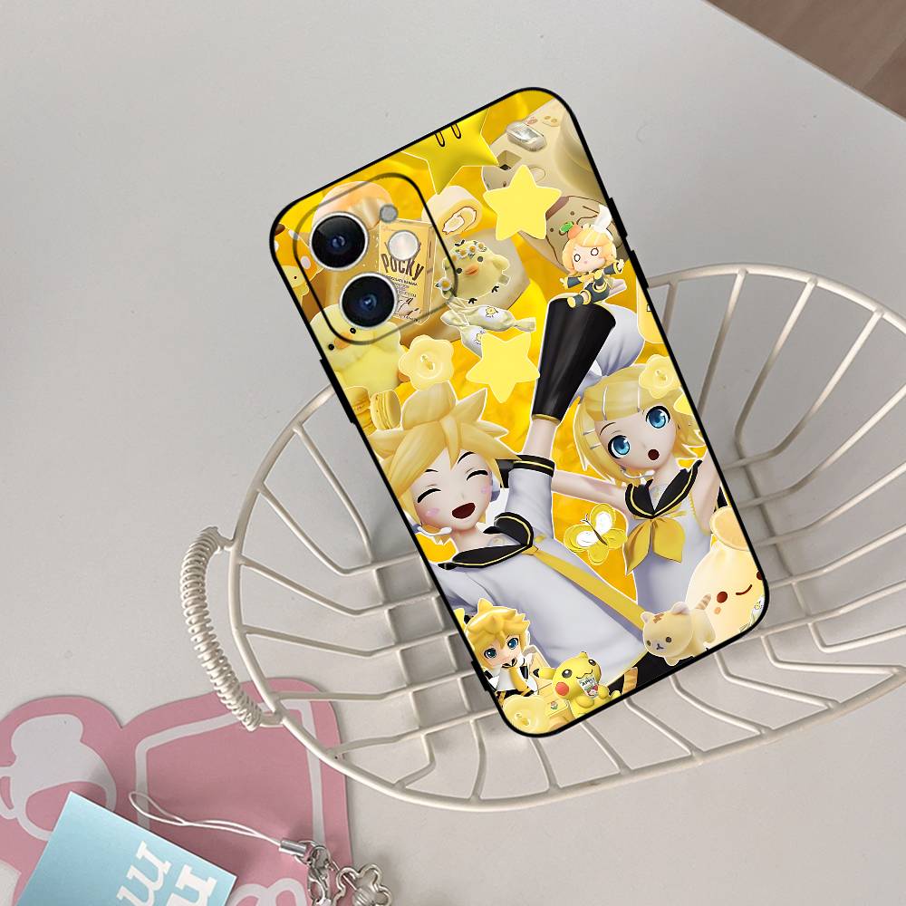 Чехол для телефона J-KagamineS Rin Len Черный чехол для телефона для IPhone 17/16/15/13/14 Pro Max/ 11Plus/X/Xr/Xs Max 13mini