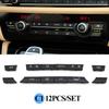 Car Air Conditioner Button Cover Key Audio Switch Caps Replacement For BMW 5 7 Series X5 X6 F10 F18 F01 F02 520 523 525 530 730
