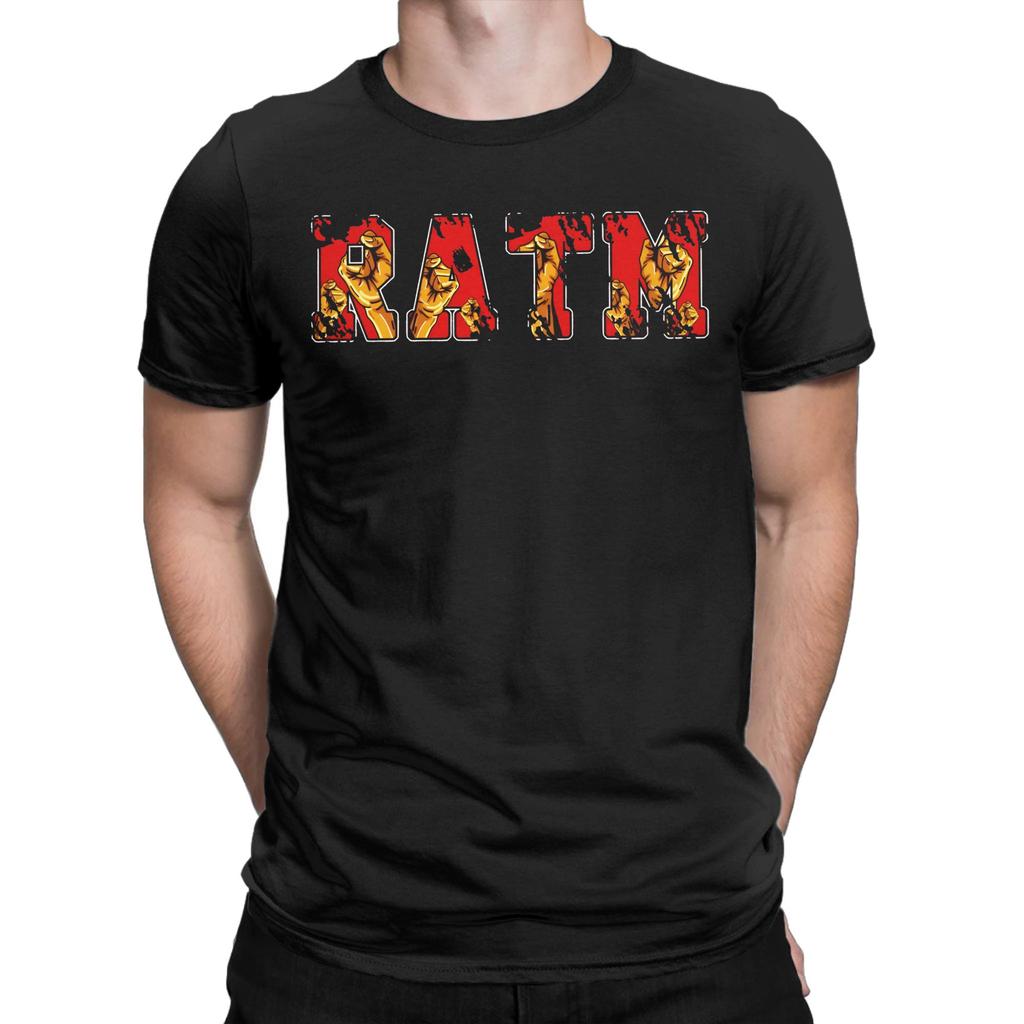 Rage Against The Machine Cotton TShirt For Men Beach Funny T Shirts Round Neck Fashion Tees Plus Size Design Tops