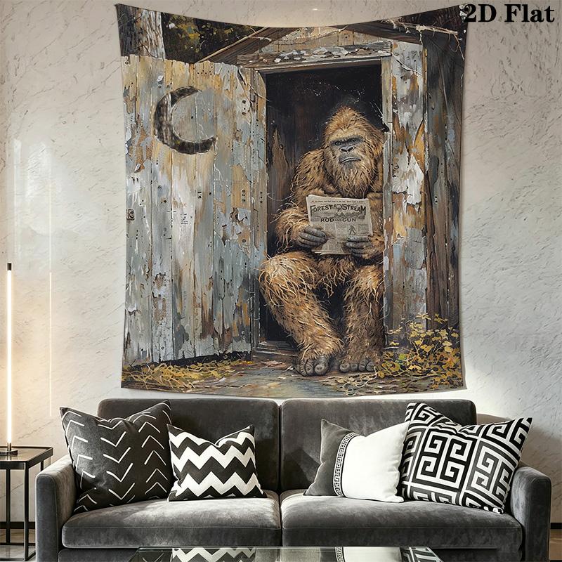 Fun Bigfoot Pattern Home Decor Tapestry, Wall Hanging, Decorative RV Wall Cloth.MGT0918464