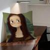 Fun Cartoon Famous Mona Lisa Van Gogh 45*45Cm Cushion Cover Pillow Cover Decor Pillowcase Home Pillowcase For Couch Pillow