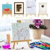 TKOnline 10PCS 9 Inch Wood Easels, Easel Stand for Painting, Art Craft Painting Party Easel, Tabletop Easels, Tripod, Canvas Photo Picture Sign