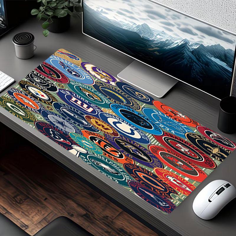 NFL Print Mouse Pad, for Keyboard Pad Laptop PC Mat for Office Home Use, Desk Decor, Perfect Birthday Gift for Gamers