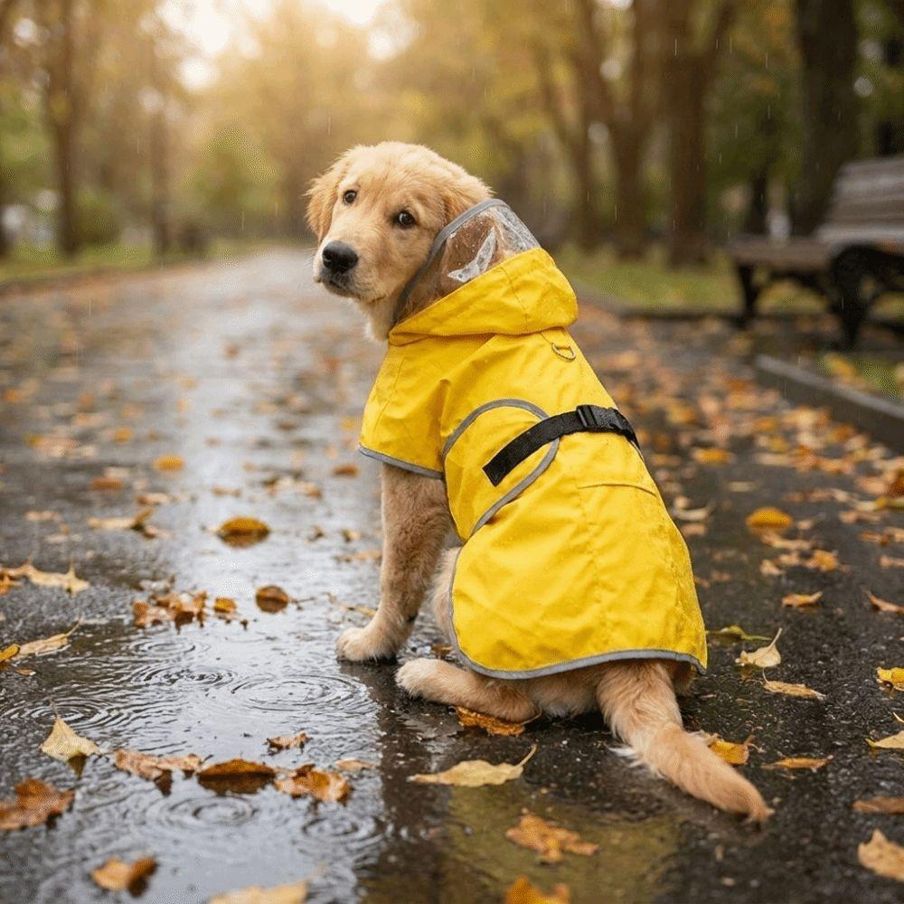 Breathable Dog Rain Cloak Reflective Waterproof Pet Clothes Pet Waterproof Cloak Outdoor