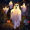 2025 LED Glow Ghost Party Halloween Decoration for Home Indoor Outdoor Haunted House Bar Hanging Horror Props with Lights