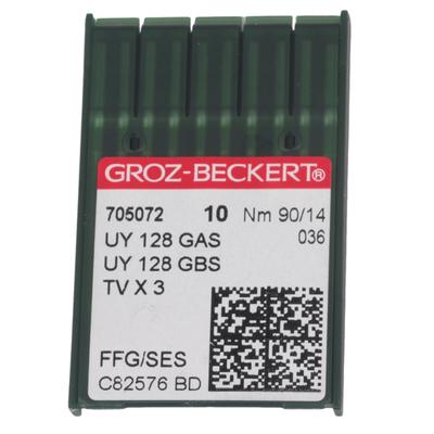 10 ШТ. UY128GAS Иглы Groz-Beckert для промышленных цепных стежков (Плоский шов) Аксессуары для швейных машин TVX3 SY7272 MY1044 90/14