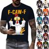 Funny F Caw F Chicken Rooster Cawing F-Caw-F Saying Pun T-Shirt