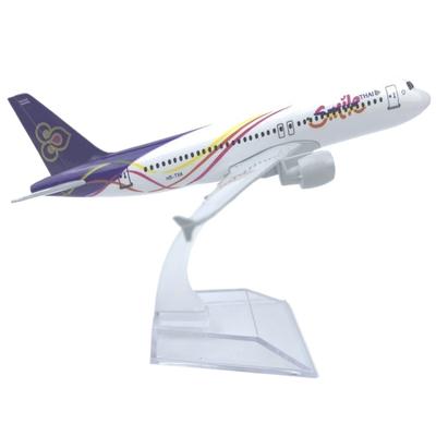 16см Thai Smile 320 Самолет Масштаб Самолет Металлический сплав Сувенирная коллекция Игрушка Реплика Миниатюрный Литой самолет Игрушка Самолеты