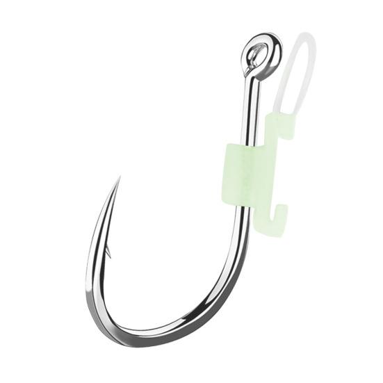 3/10/20/30Pcs Luminous Live Shrimp Fixing Hook Heavy Duty Metal Barbed Fishhook Freshwater Saltwater Catfish Bass Fishing Hook Fishing Accessories