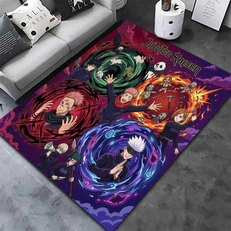 Jujutsu Kaisen Carpet Rug For Living Room Bedroom Home Sofa Decoration Kids Play Nonslip Floor Mat