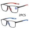 2Pcs Anti-Blue Light Reading Glasses Ultralight Sport Presbyopia Eyeglasses Women Men Far Sight Optical Eyewear Diopters