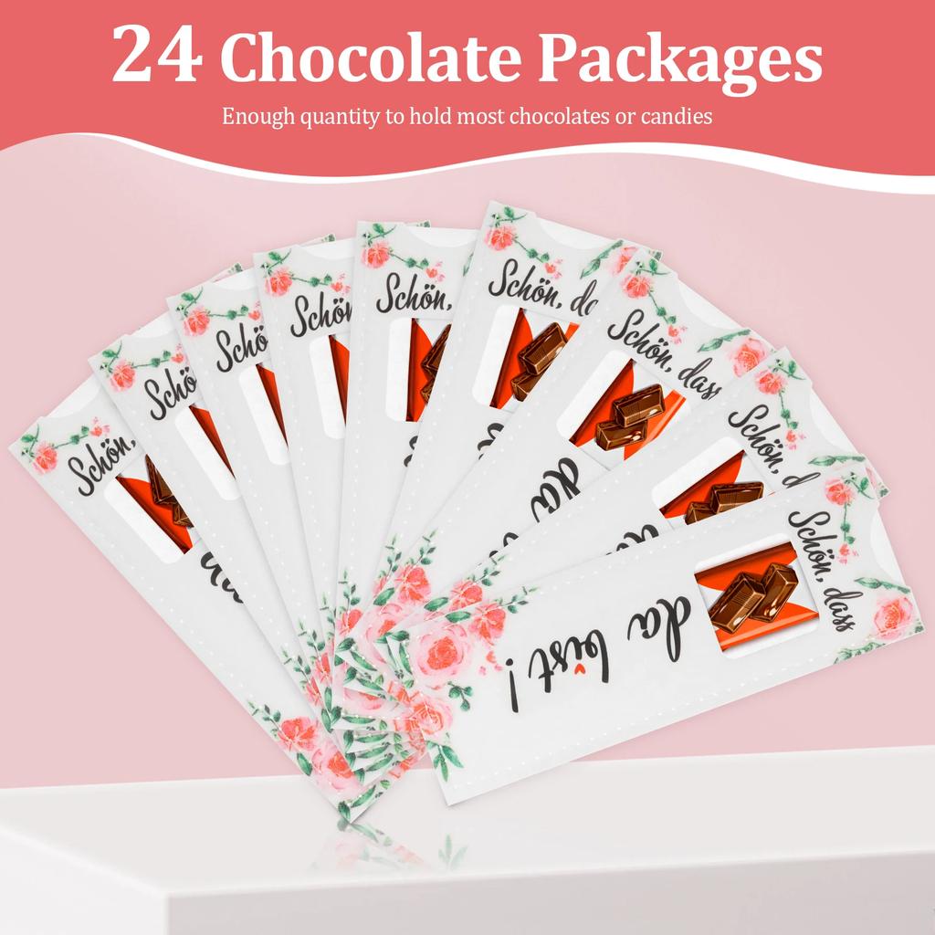 24 шт. войлочные подарочные пакеты "Рад, что ты здесь" Упаковка для шоколада Подарочный пакет для конфет Детская вечеринка по случаю дня рождения Юбилей Декор