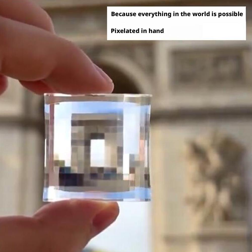 High-end Crystal Pixel Stone Landscape Photo Clock Filter Pixel Art Crafts Gift In Decoration N J5Y5