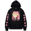 Толстовки с капюшоном «Убийца демонов» в стиле манга Kimetsu No Yaiba, аниме Harajuku, милая толстовка с рукавами-лангами Kanroji Mitsuri, с капюшоном